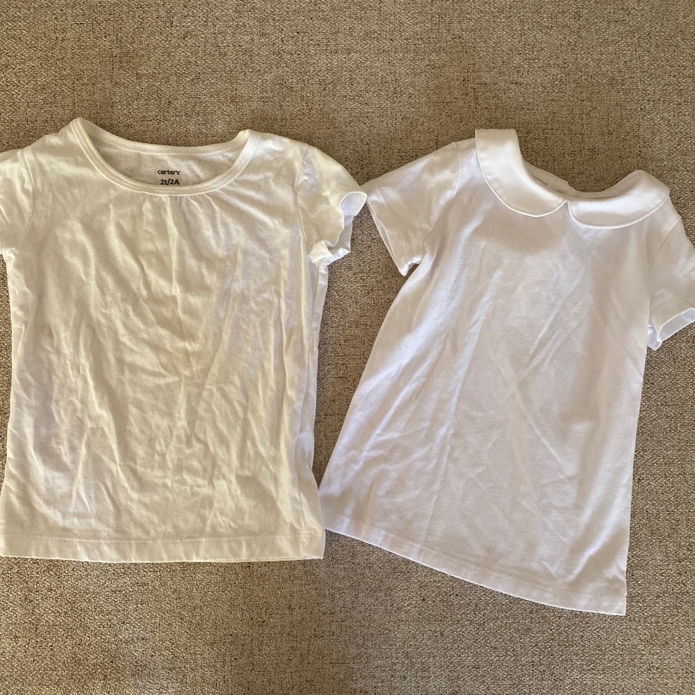 Carter’s white shirts 2t